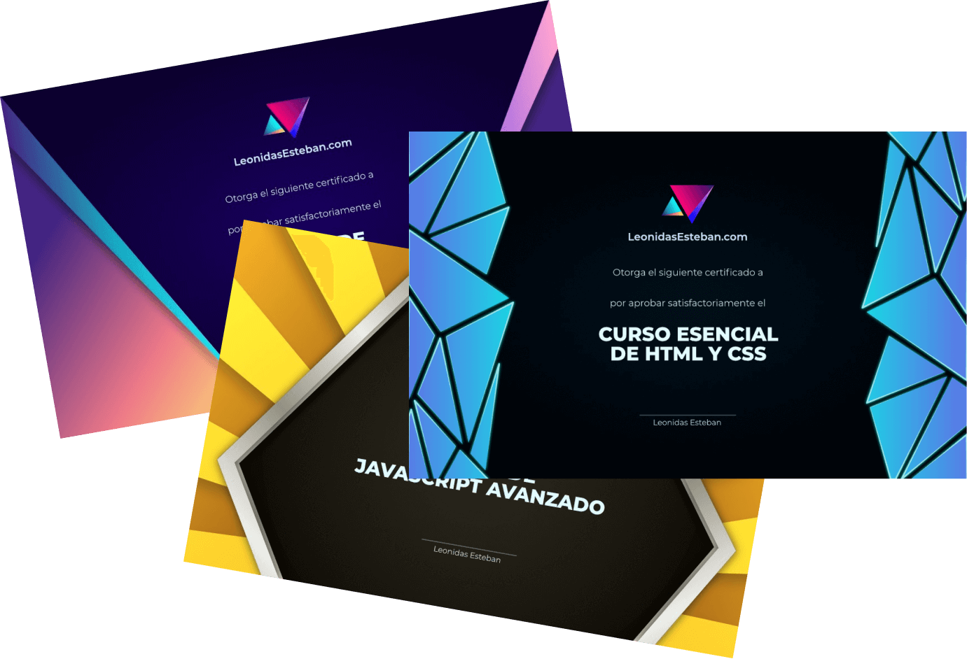 Certificados de los cursos