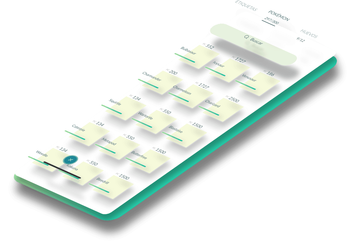Mockup del proyecto de Pokémon GO