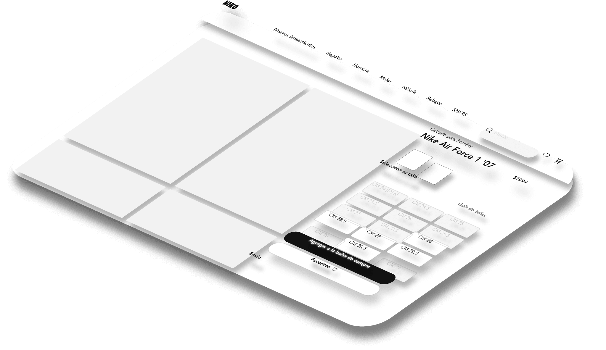 Mockup del proyecto de Niko