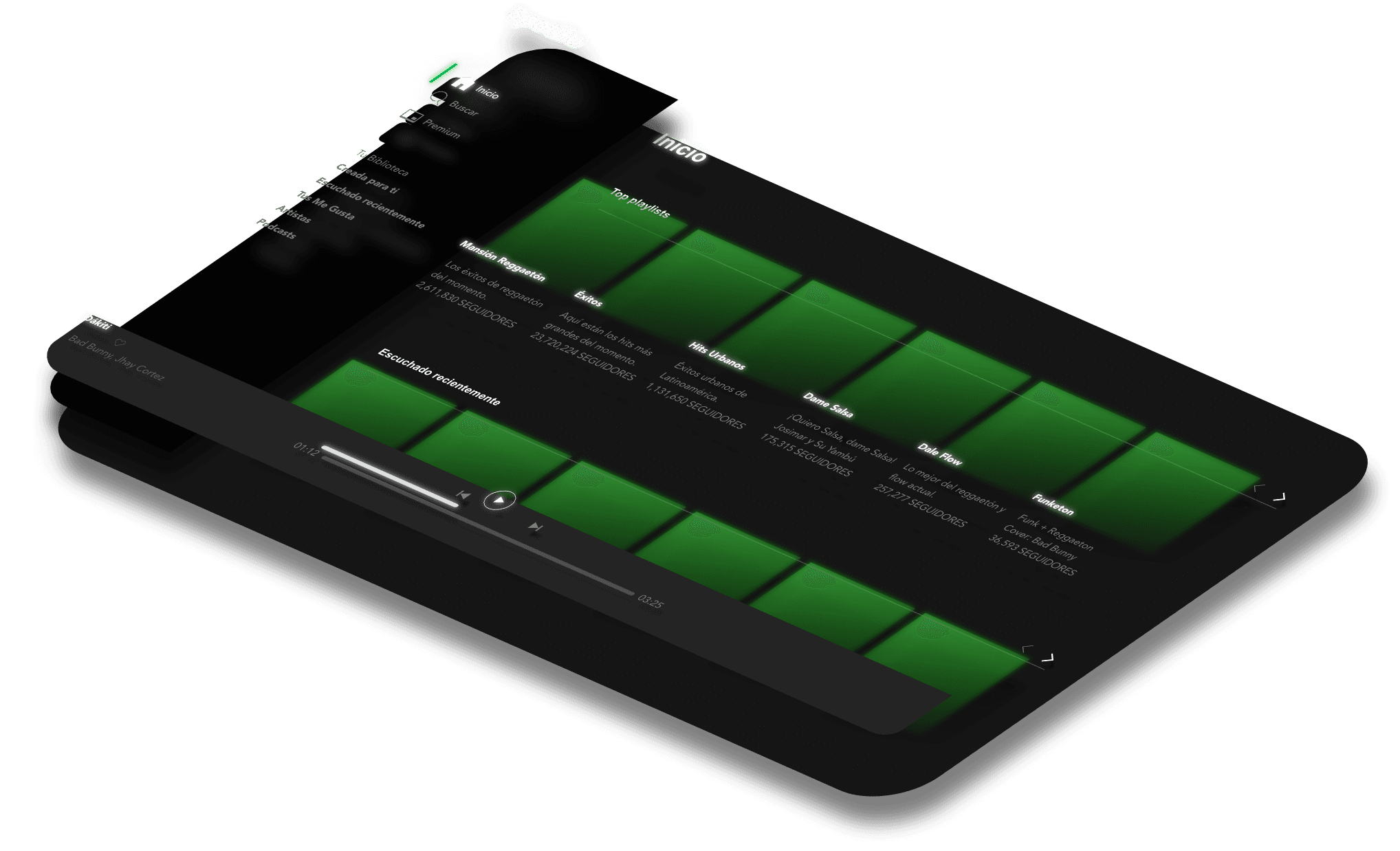 Mockup del proyecto de Spotifu