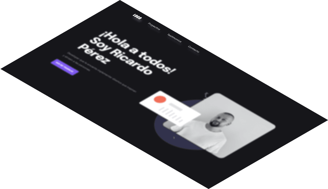 Mockup del proyecto de Portafolio de Ricardo
