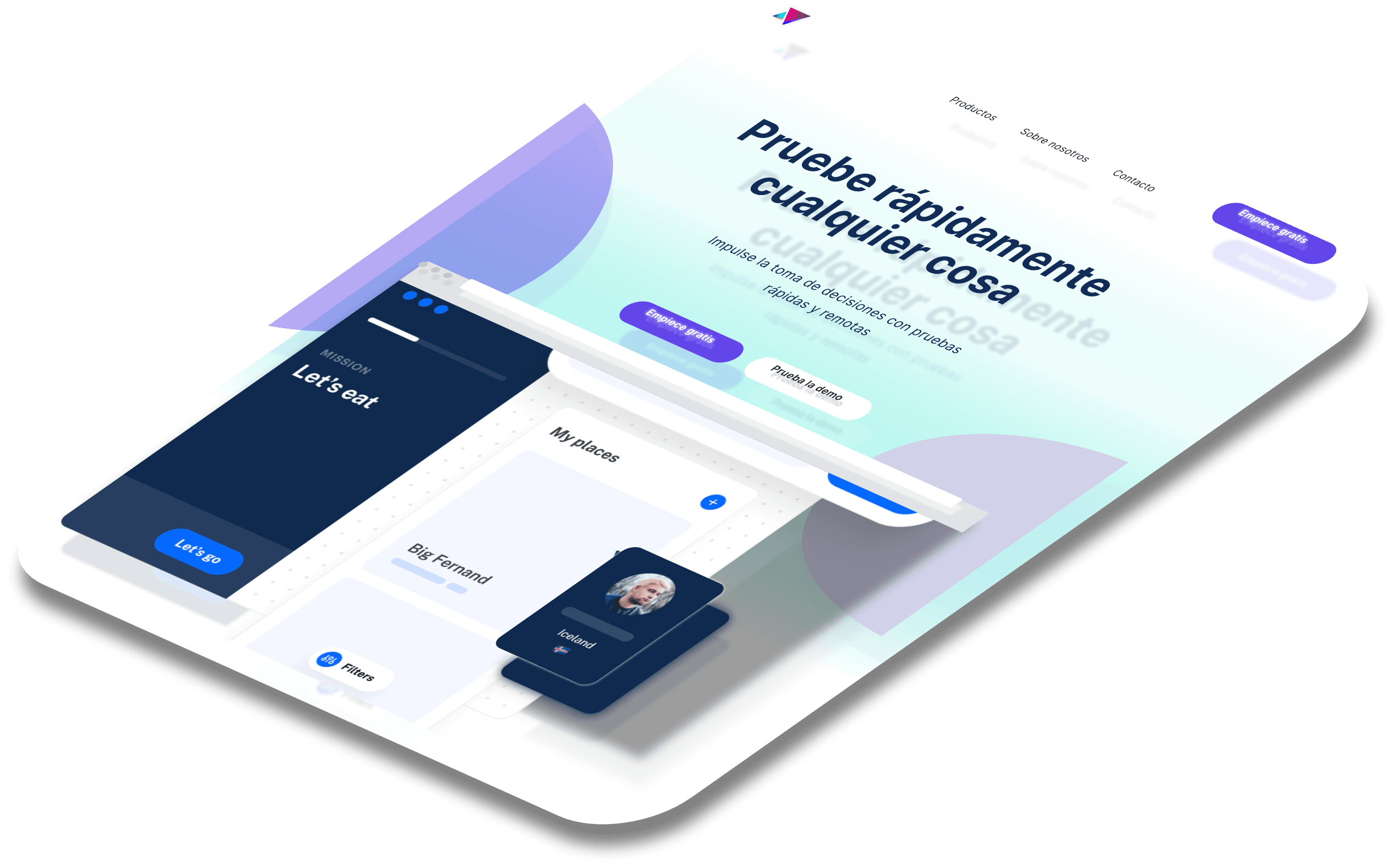 Mockup del proyecto de Landing Page de Pruebas Remotas