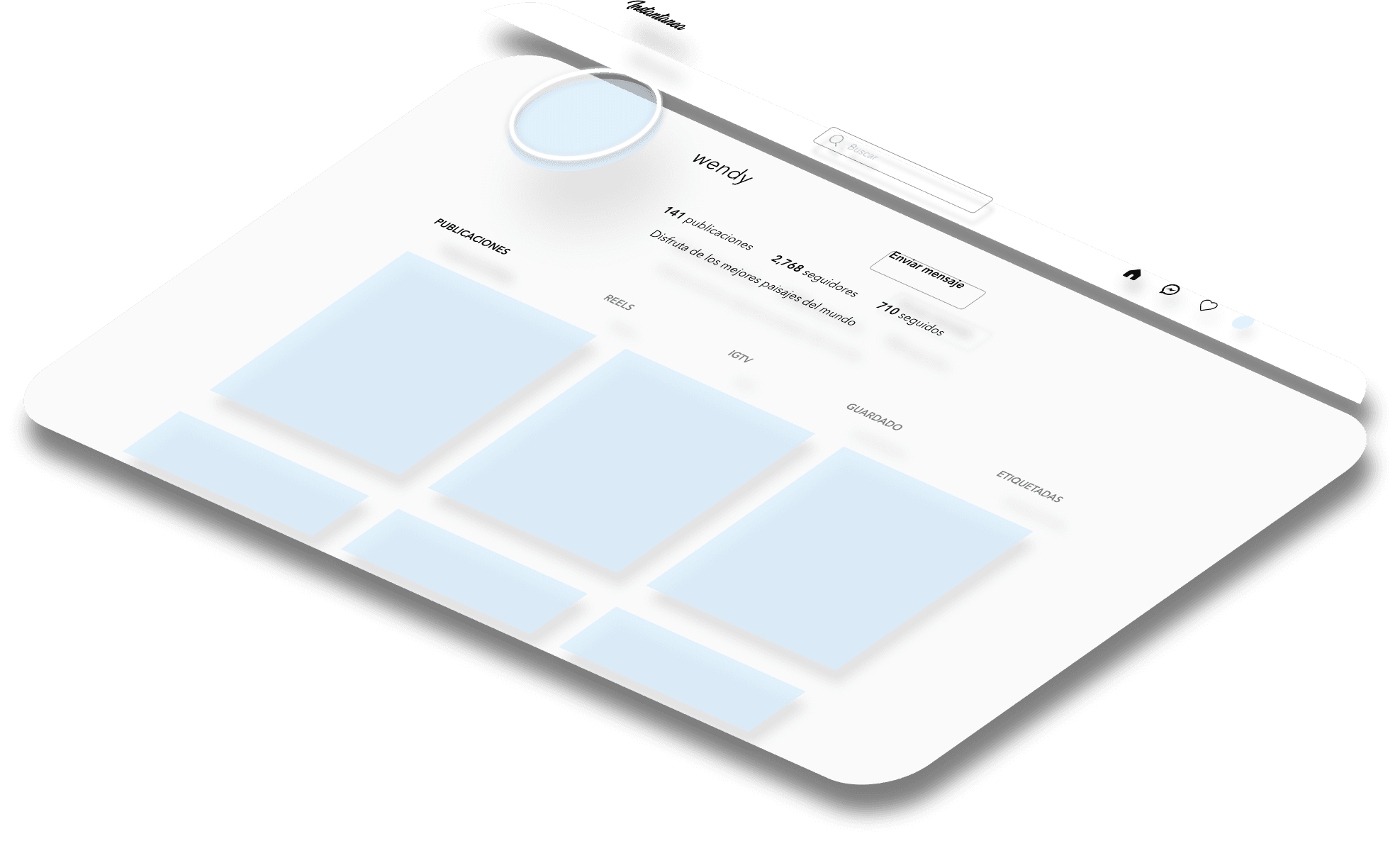 Mockup del proyecto de Instantánea