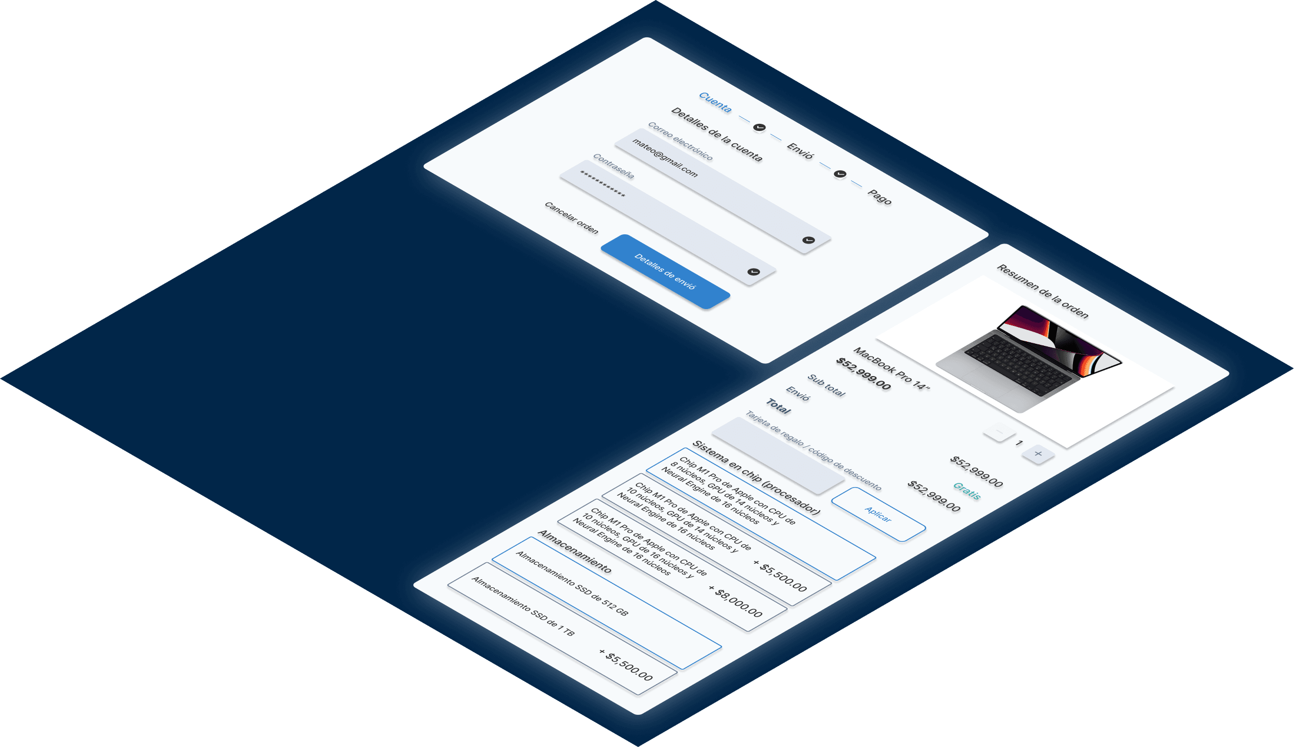 Mockup del proyecto de Checkout Responsive