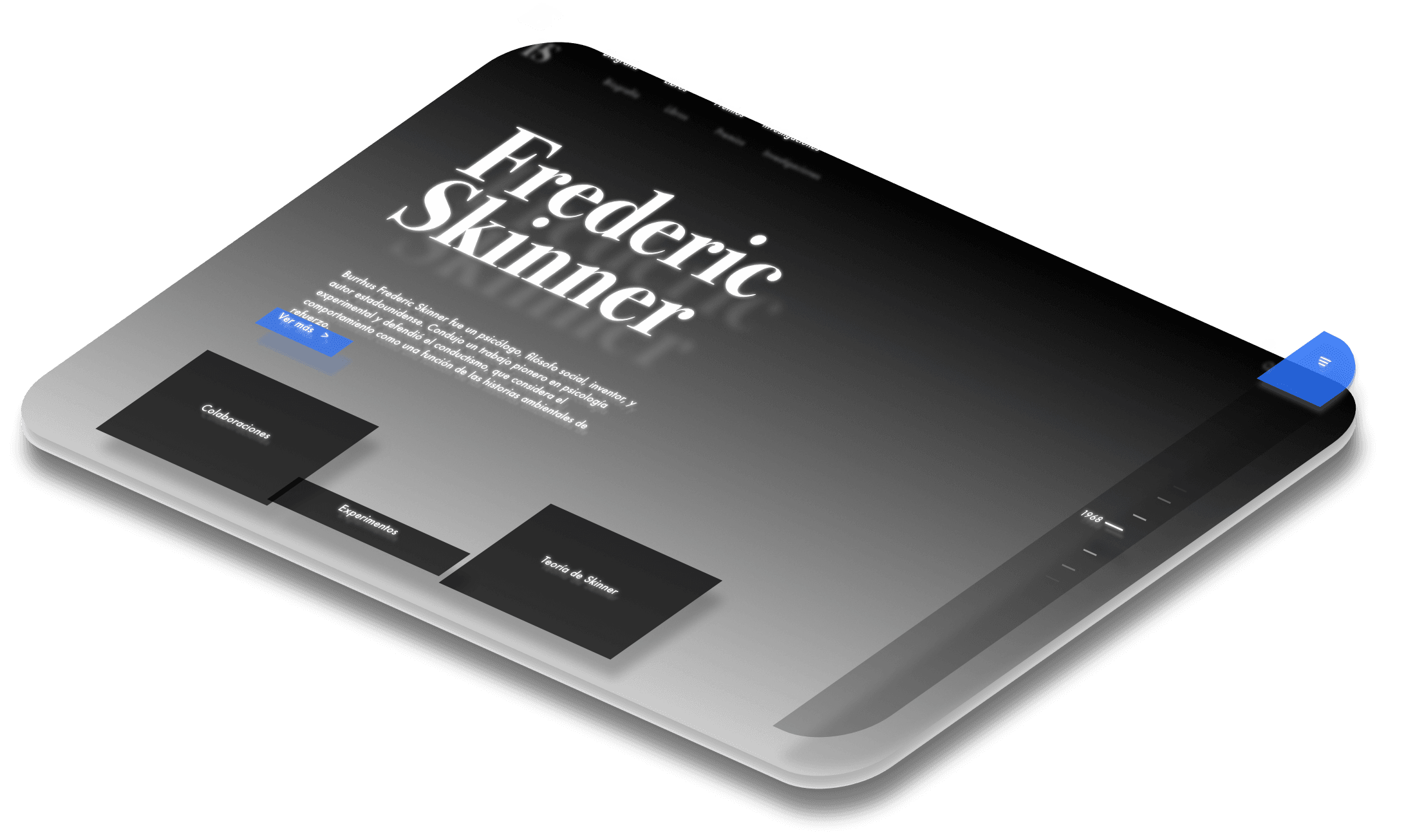 Mockup del proyecto de Frederic Skinner