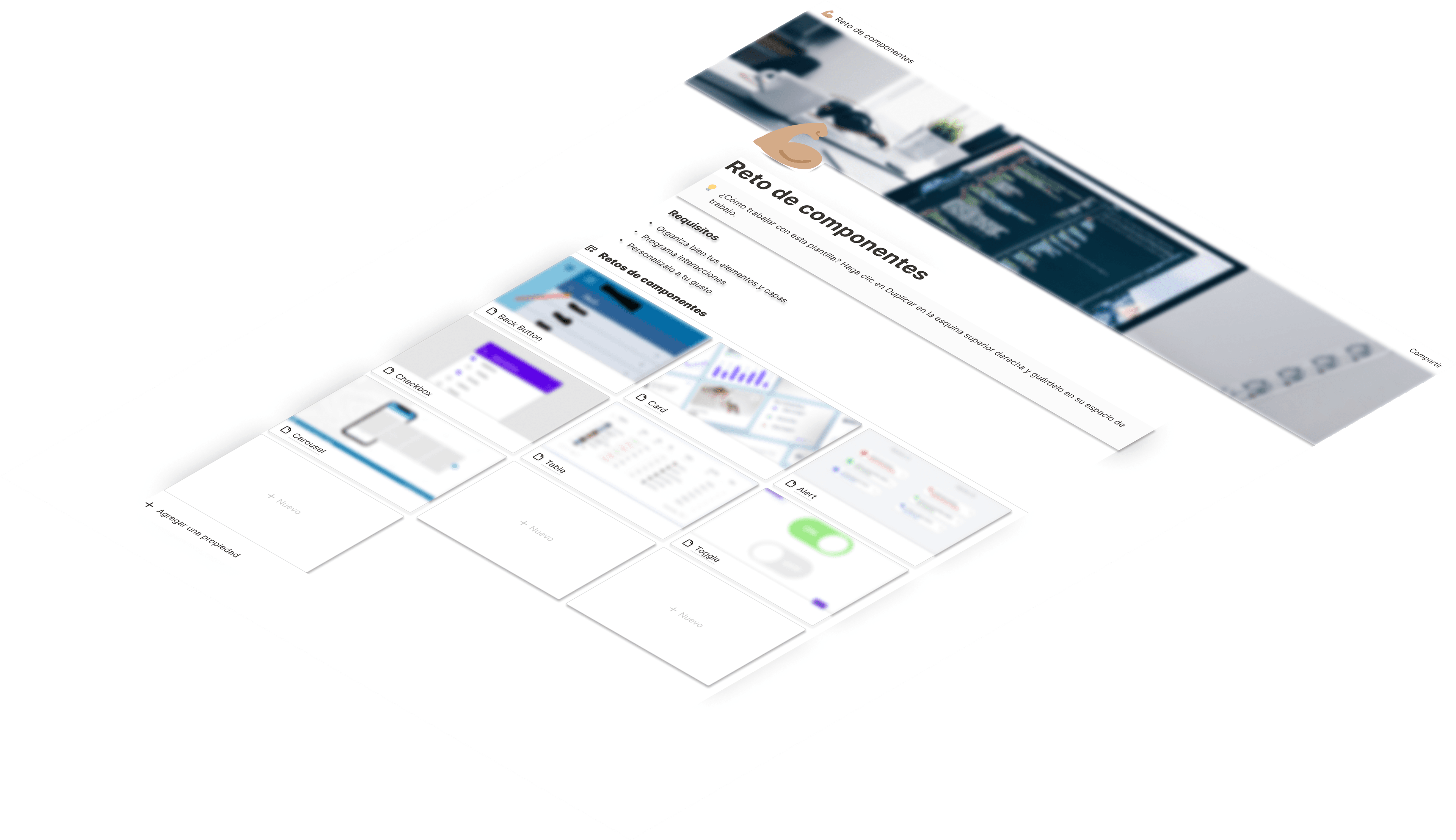 Mockup del proyecto de Notas de componentes