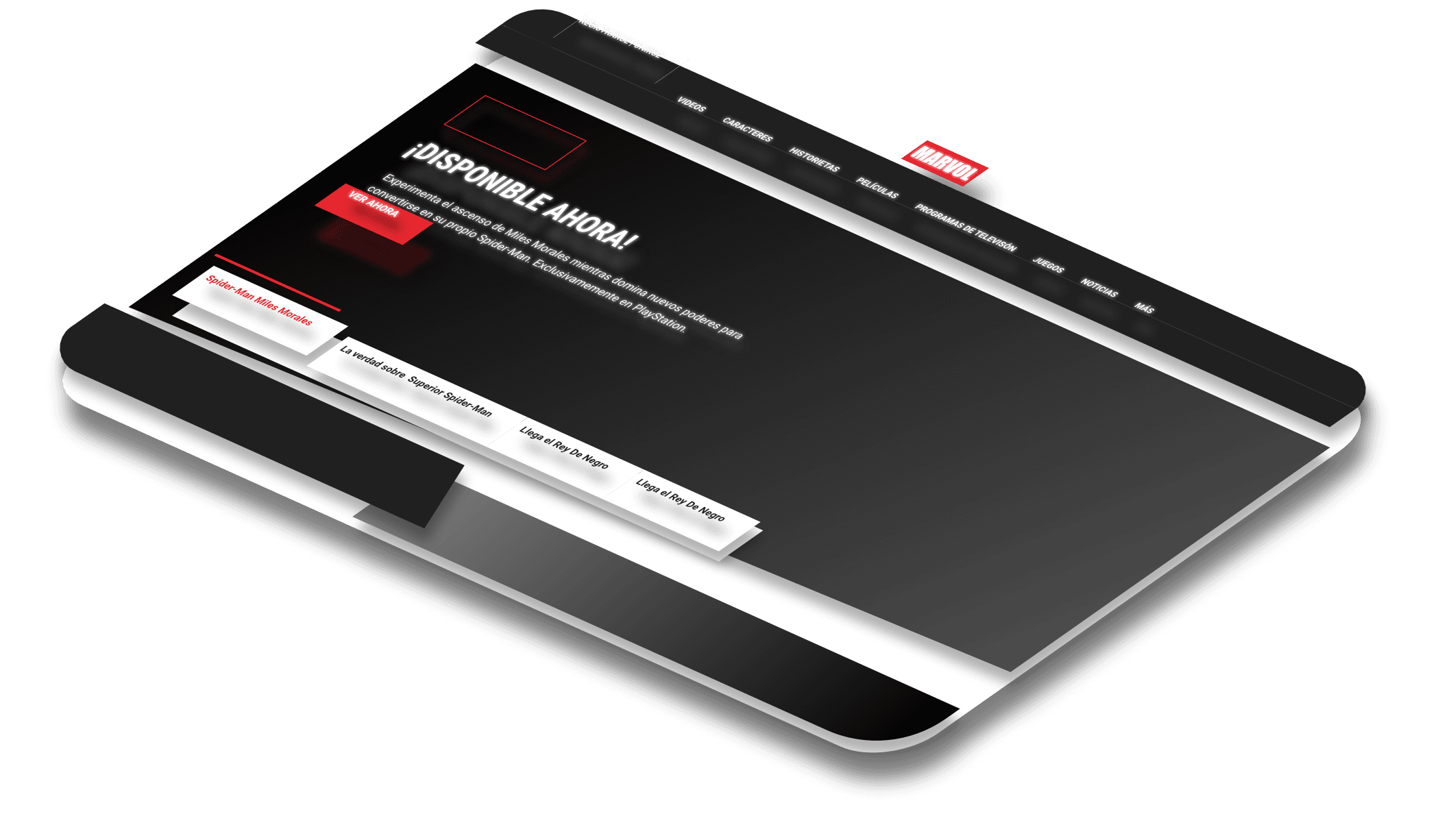 Mockup del proyecto de Marvol