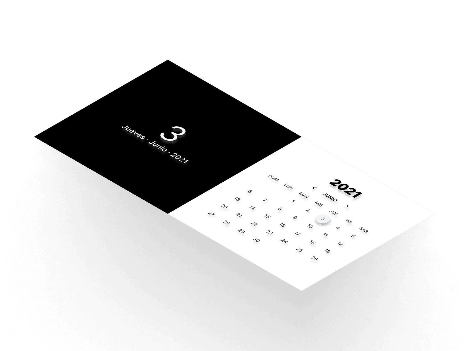 Mockup del proyecto de Frontend Calendar