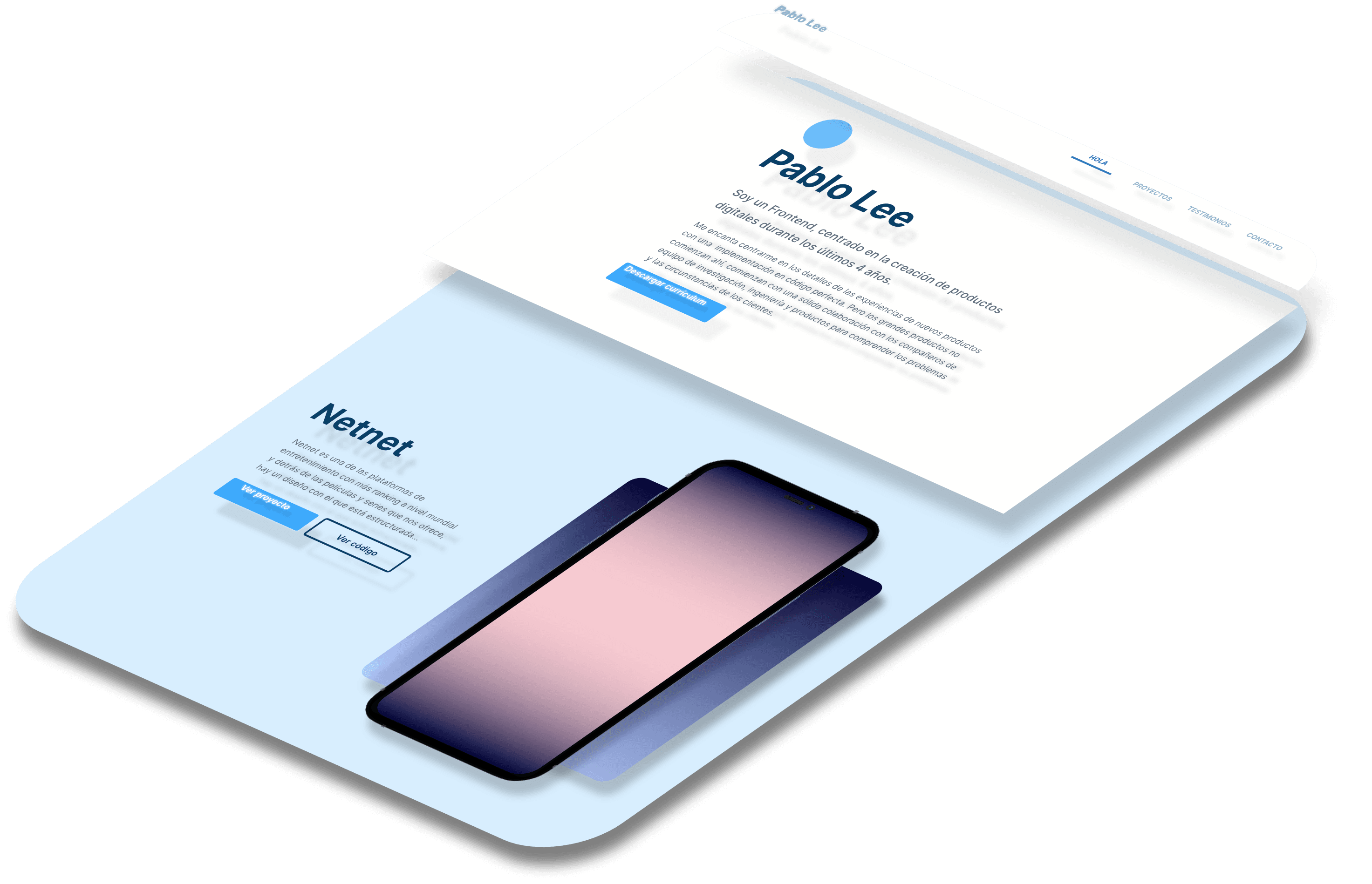 Mockup del proyecto de Portafolio de Pablo