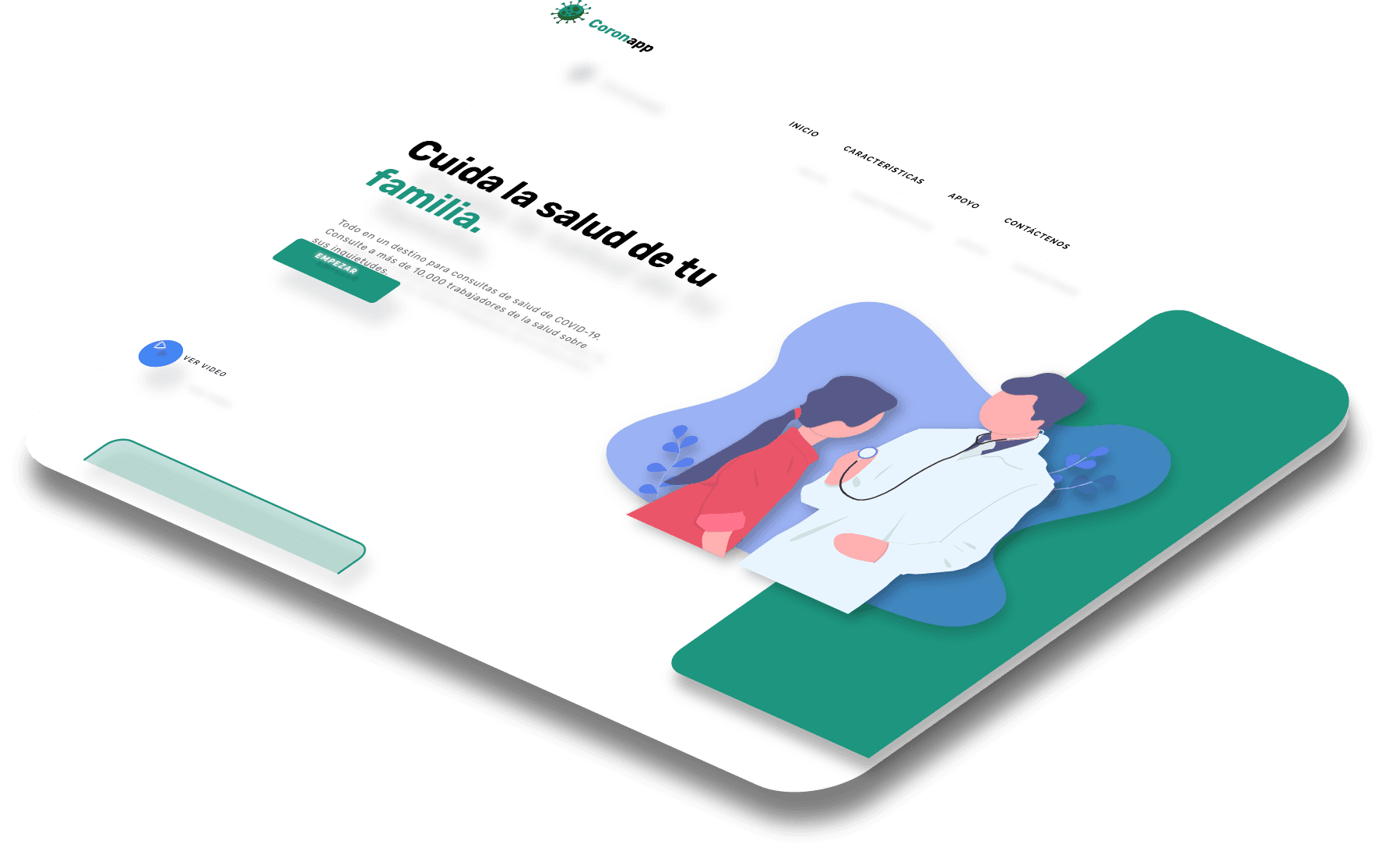 Mockup del proyecto de Coronapp