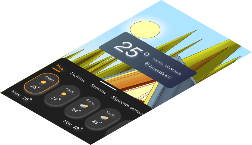 Mockup del proyecto de Weather App