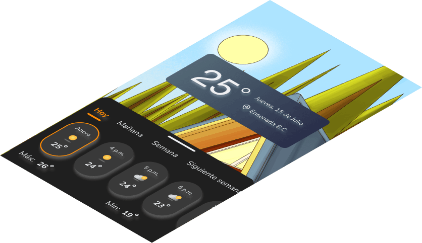 Mockup del proyecto de Weather App