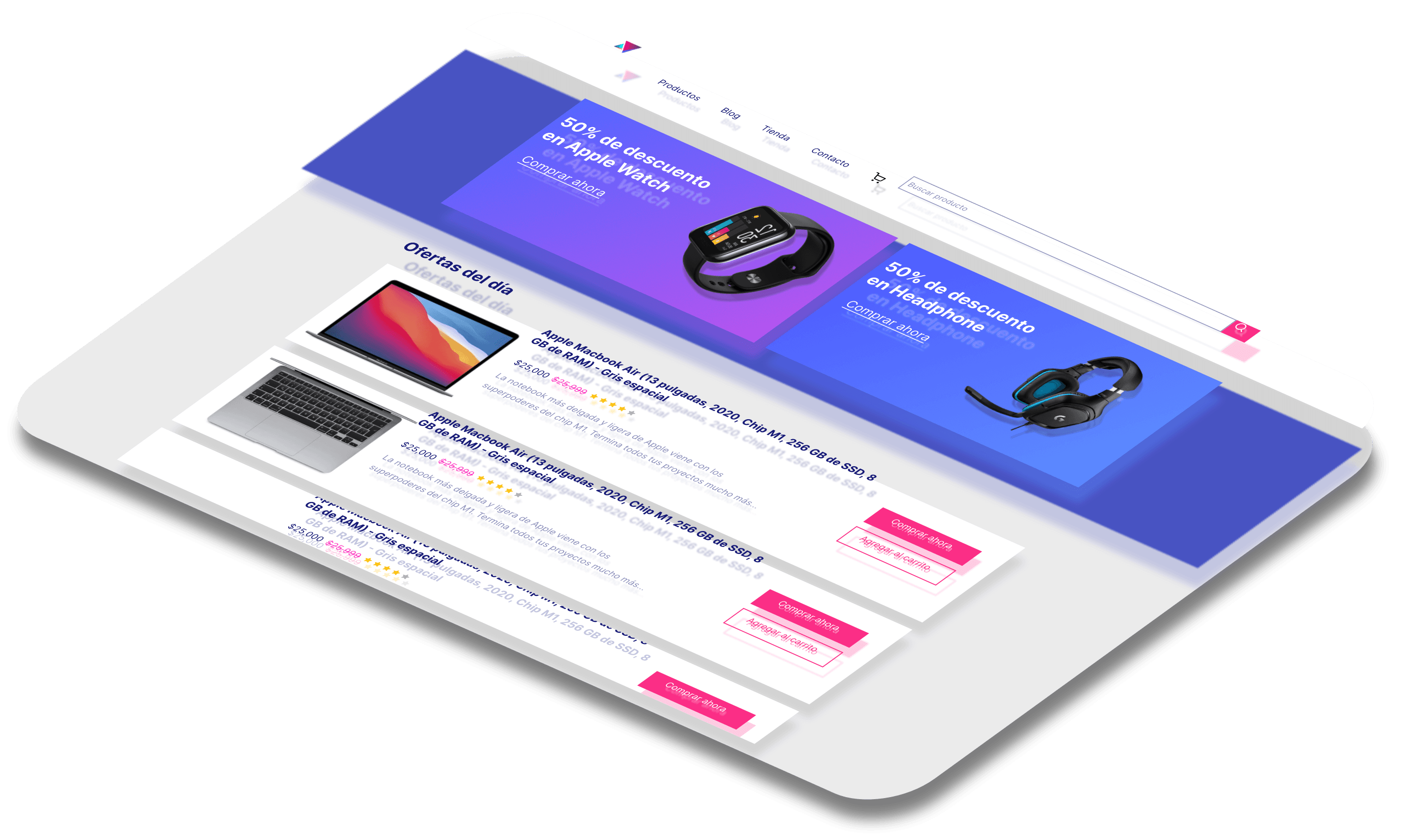 Mockup del proyecto de E-commerce