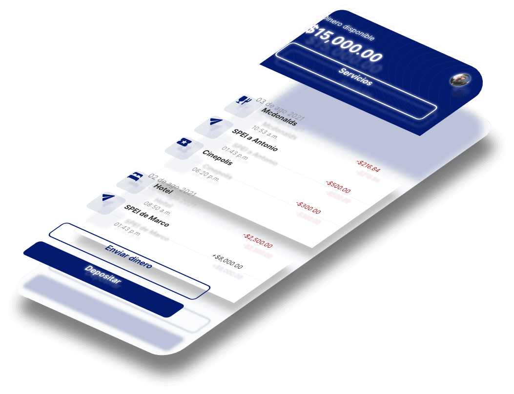 Mockup del proyecto de WalletApp