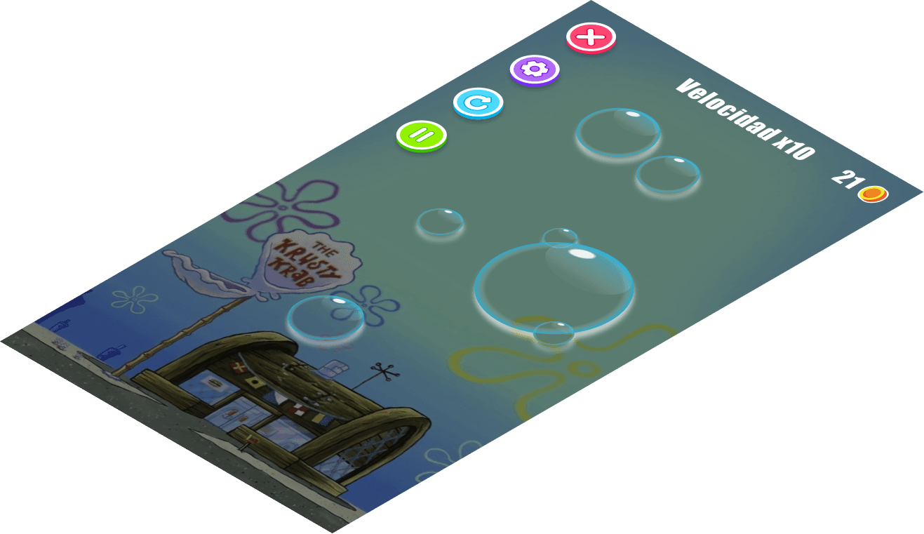 Mockup del proyecto de Rompe Burbujas